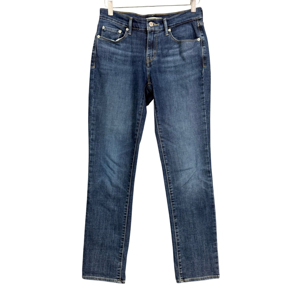 Levis Jeans Womens 27 Blue 505 Straight Leg Denim Mid Rise‎ Cotton Stretch 28x31